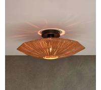 Good & Mojo GOOD & MOJO Panama ceiling light, brown, Ø 45 cm, raffia