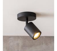 GOOD & MOJO Java ceiling spotlight, 1-bulb, black, bamboo