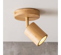 GOOD & MOJO Java ceiling spotlight, 1-bulb, natural, bamboo