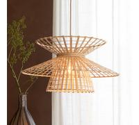 GOOD & MOJO Machu Picchu hanging light, natural, Ø 57 cm, bamboo