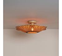 GOOD & MOJO Madura ceiling light, Ø 44 cm, brown, bamboo E27