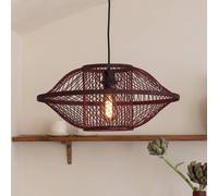 GOOD & MOJO Maui pendant light, red, Ø 50 cm, bamboo, E27