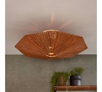 GOOD & MOJO Panama ceiling light, brown, Ø 65 cm, raffia