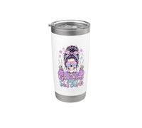 Good Moms Say Bad Words Sarcastic Pastel Goth Messy Bun Stainless Steel Insulated Tumbler