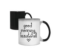 Good Morning Beautiful, Newlyweds Couples Gift, Colour Changing Mug, Magic Cup/Mug.