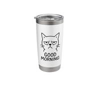 Good Morning Cat Grumpy Stainless Steel Insulated Tumbler