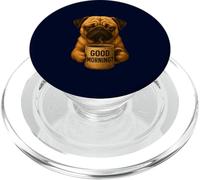 Good Morning? Cute Grumpy Pug Caffeine Funny Puppy Dog PopSockets PopGrip for MagSafe