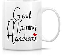Good Morning Handsome Portable Classic Ceramic Mug Coffee Cup Travel Mug