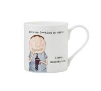Good Morning Here We Go Again Mug in Gift Box for Him - Gift Mug - by Rosie Made A Thing - Humorous, Cartoon Design, Eco-Friendly, Present for Him, Funny Mug, Bone China