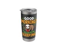 Good Morning Lazy Sloth Drinking Coffee Sloths Lover Stainless Steel Insulated Tumbler
