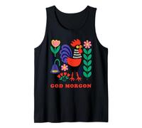 Good Morning Rooster Folk Art Scandinavian Farm Tank Top