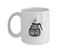 Good Morning Starts with Coffee Coffee Mug Funny Mug Cute Ceramic Drinkware for Everyday Use Beverages Latte 330Ml