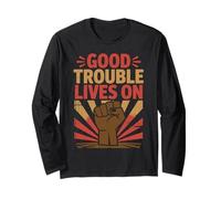 Good Necessary Trouble Lives On Resist No Kings Protest Long Sleeve T-Shirt