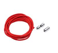 Good.news Creative Lazy Laces Buckle Free from Tie No Tie Needed Elastic Shoelaces Personality Round Stretch Strings Red