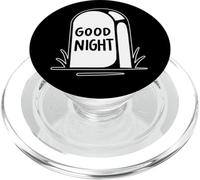 Good Night Tombstone Grave Death Blackwork PopSockets PopGrip for MagSafe