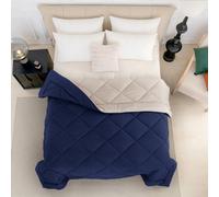 Good Nite 10.5 Tog Coverless All Season Duvet, Oeko Tex Reversible Design, Machine Washable Bedding, 200X200Cm, Blue