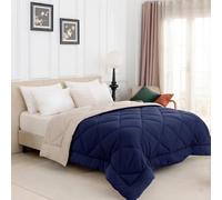Good Nite 10.5 Tog Coverless Duvet 135×200cm, All Season, Navy & Beige