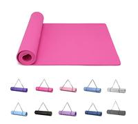 Good Nite 6mm Thick Yoga Mat, Non-Slip TPE Exercise Mat for Women & Men, High Density Gymnastics Mat with Carry Strap, 183 x 61 cm, Plum