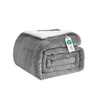 Good Nite Bed Throw Blanket 150x200cm Sherpa Flannel Fleece Fluffy | Reversible & Wrinkle-resistant, Works for Outdoor Activities, Sofa Leisure and Study-Room Office
