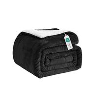 Good Nite Bed Throw Blanket 230x270cm Sherpa Flannel Fleece Fluffy | Reversible & Wrinkle-resistant, Works for Outdoor Activities, Sofa Leisure and Study-Room Office
