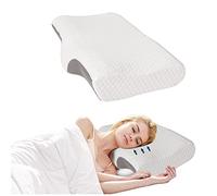 Good Nite Cervical Memory Foam Pillow Orthopedic Support for Neck Shoulder Ergonomic Pillow for Side/Back/Stomach Sleepers with Arms Rest Removable Cover (60x36x13/10cm)