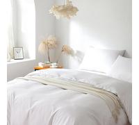 Good Nite Duvet Cover 3 Piece Set, Double Sided Brushed Bedding, 2 Pillowcases Included, 230X220Cm, White