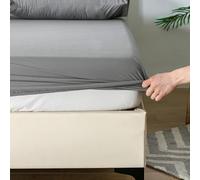 Good Nite Fitted Sheet 120 x 200 cm Microfibre Fitted Sheet 120 x 200 cm Mattress Height up to 30 cm Grey