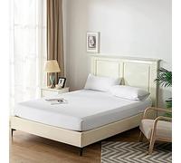 Good Nite Fitted Sheet Bed Sheets Single Double King Size 25CM Extra Deep Pocket Soft and Breathable Machine Washable Fitted Bedding Sheets (White, Double)