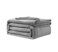 Good Nite Fleece Blanket 230 x 270 cm Soft Large Blanket and Bedspread for Adult Warm Blanket Machine Washable Grey