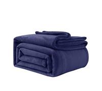 Good Nite Fleece Blanket Fluffy Blankets 150x200cm Throws For Sofas Soft Large Blankets and Throws for Adults Warm Machine Washable (Navy, Double)