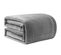 Good Nite Fleece Blanket Fluffy Throw Blankets Flannel Warm Soft Throw For Sofa Couch Bedspread Machine Washable (Grey, Double)