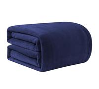 Good Nite Fleece Blanket Fluffy Throw Blankets Flannel Warm Soft Throw For Sofa Couch Bedspread Machine Washable (Navy, Double)