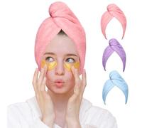 Good Nite Hair Towel Wrap 3 Pack Microfibre for Long Hair Super Absorbent Soft Women Quick Dry Daily Use