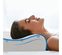Good Nite Latex Neck Pillow No Memory Foam Cervical Orthopedic Ergonomic Head Support Pillow Soft Support for Neck Shoulder Pain for Side Back Stomach Sleepers with Removable Cover