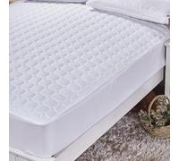 Good Nite Mattress Protector Quilted Mattress Topper Mattress Cover Pads 25cm Deep Machine Washable (White, Double)