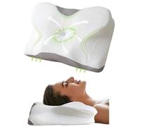 Good Nite Memory Foam Pillow for Neck and shoulder Neck Orthopedic Pillow Suitable for Lateral Supine & Abdominal Lying (Medium Support, 60 * 40 * 12/10cm)