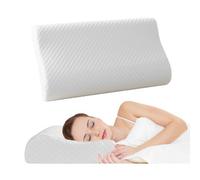 Good Nite Memory Foam Pillow Orthopedic Neck Support Pillow for Side Sleepers Ergonomic Cervical Pillow Suitable for Back Sleepers Comfortable Pillows (White, 65 * 35 * 11/9cm)