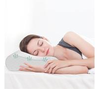 Good Nite Memory Foam Pillows 2 Pack Neck Support Pillows Orthopaedic Cervical Soft Deep Sleep for Side Sleepers and Back with Washable Cover 60 x 35 cm White