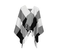 Good Nite Scarf for Women Tartan Winter Scarves Shawl Long Soft Warm Scarf Tassels Ladies Christmas Gifts (Black)