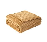 Good Nite Throw Blanket 230x270 cm Fleece Blanket Versatile Soft Flannel Warm Fluffy Blanket for Bedroom Office and Living Spaces (Beige)