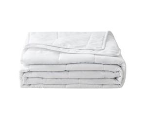 Good Nite Single Duvet 4.5Tog Summer Duvet Quilt Soft & Lightweight and Machine Washable, White with Corner Ties (Single 135×200cm)