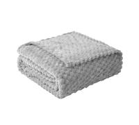 300GSM Soft Warm Fleece Blanket, Grey,King
