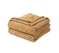 Good Nite Throw Blanket Fleece Sofa Throw Soft Flannel 200x230 cm Versatile Fluffy Blanket for Bed Sofas Couch and Offices Beige