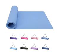 Good Nite Yoga Mat Exercise Mats Workout Pilates Fitness Mat for Women Men Non-Slip Thick 6mm High Density Gymnastics Mats with Carry Strap Tpe 183 x 61 x 0.6cm (Sky Blue)