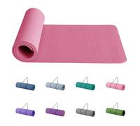 Good Nite Yoga Mat Gymnastics Pilates Exercise Mat for Women Non-Slip Thick 6mm with Carry Strap Tpe 183 x 61 x 1cm Plum