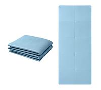 Good Nite Yoga Mat TPE Foldable Portable Non Slip Exercise Fitness Gym Pilates Sport Travel Mat for Women Men 183 x 61 x 0.6 cm (Blue)