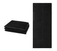 Good Nite Yoga Mat TPE Foldable Portable Non Slip Exercise Fitness Gym Pilates Sport Travel Mat for Women Men 183 x 61 x 0.6 cm (Black)
