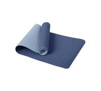 Good Nite Yoga Mat Exercise Fitness 6mm Mat Extra Thick Non-Slip Training Mats for Sports Pilates Gym Mats Floor Gym Resistance Mat with Carrying Strap 183 x 61 x 0.6 cm(Dark Blue/Sky Blue)