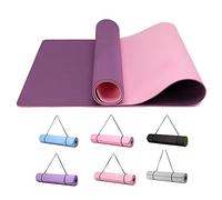 Good Nite Yoga Mat TPE Non-Slip Exercise Fitness Pilates Gymnastics Training Sport Mat Turn Mats Floor Gym with Carry Strap 183 x 61 x 0.6 cm (Purple/Pink)
