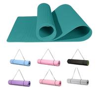 Good Nite Yoga Mat Exercise Fitness Mat Extra Thick Non-Slip Training Mats for Sports Pilates Gym Mats Floor Gym Resistance Mat with Carrying Strap, Turquoise